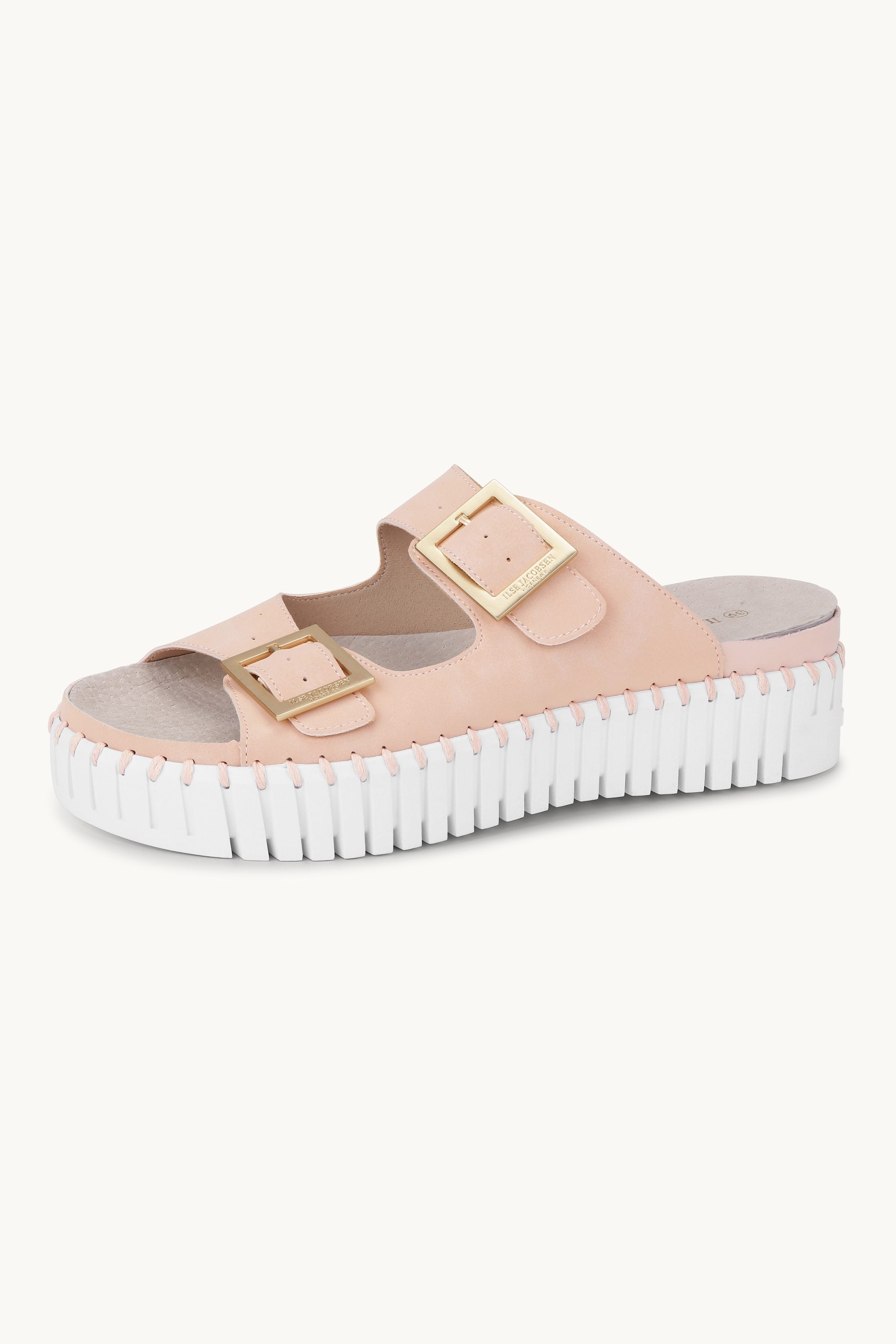 Platåsandaler Spenne - Adobe Rose White
