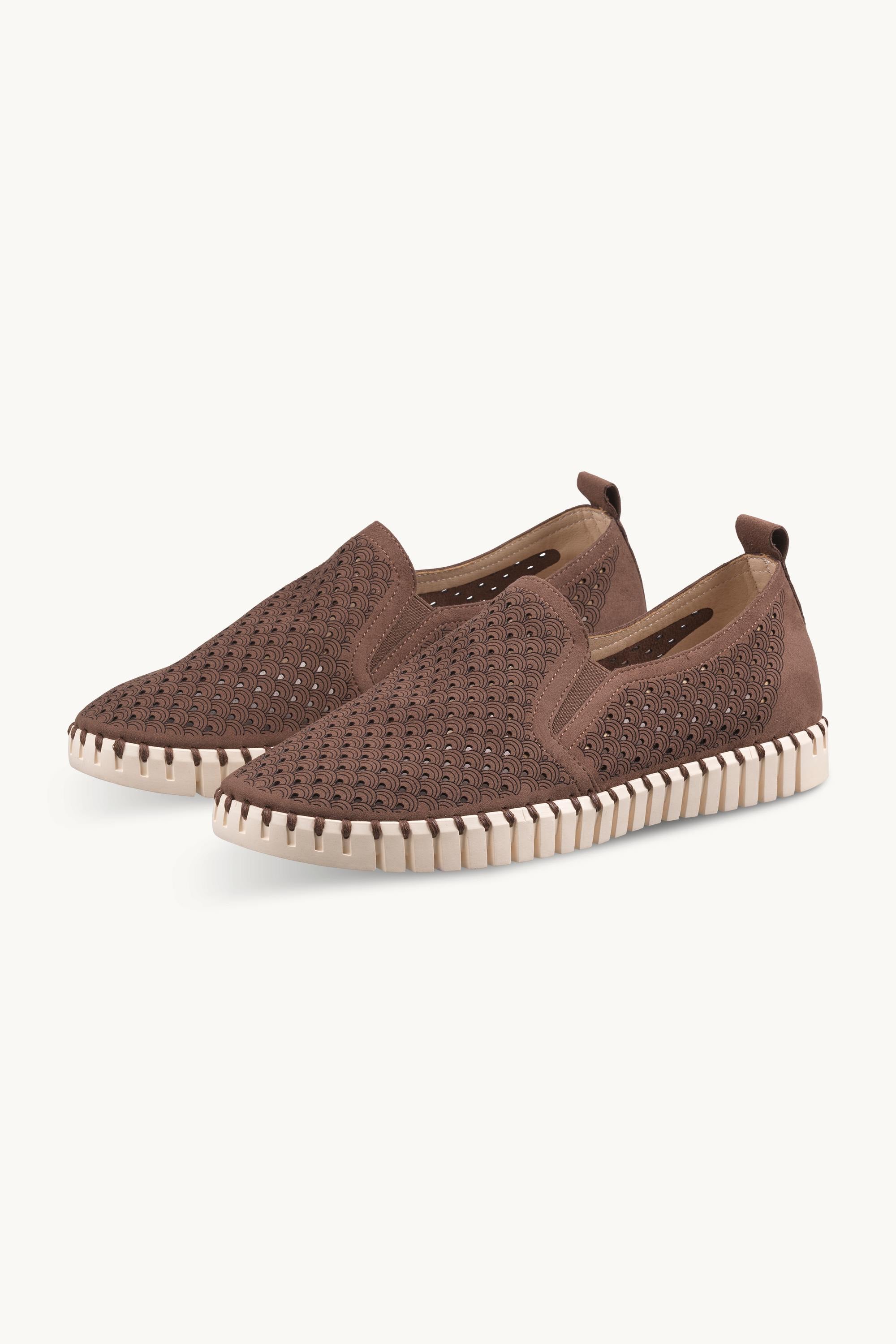 Komfortable Herresko - Brown Pearled Ivory