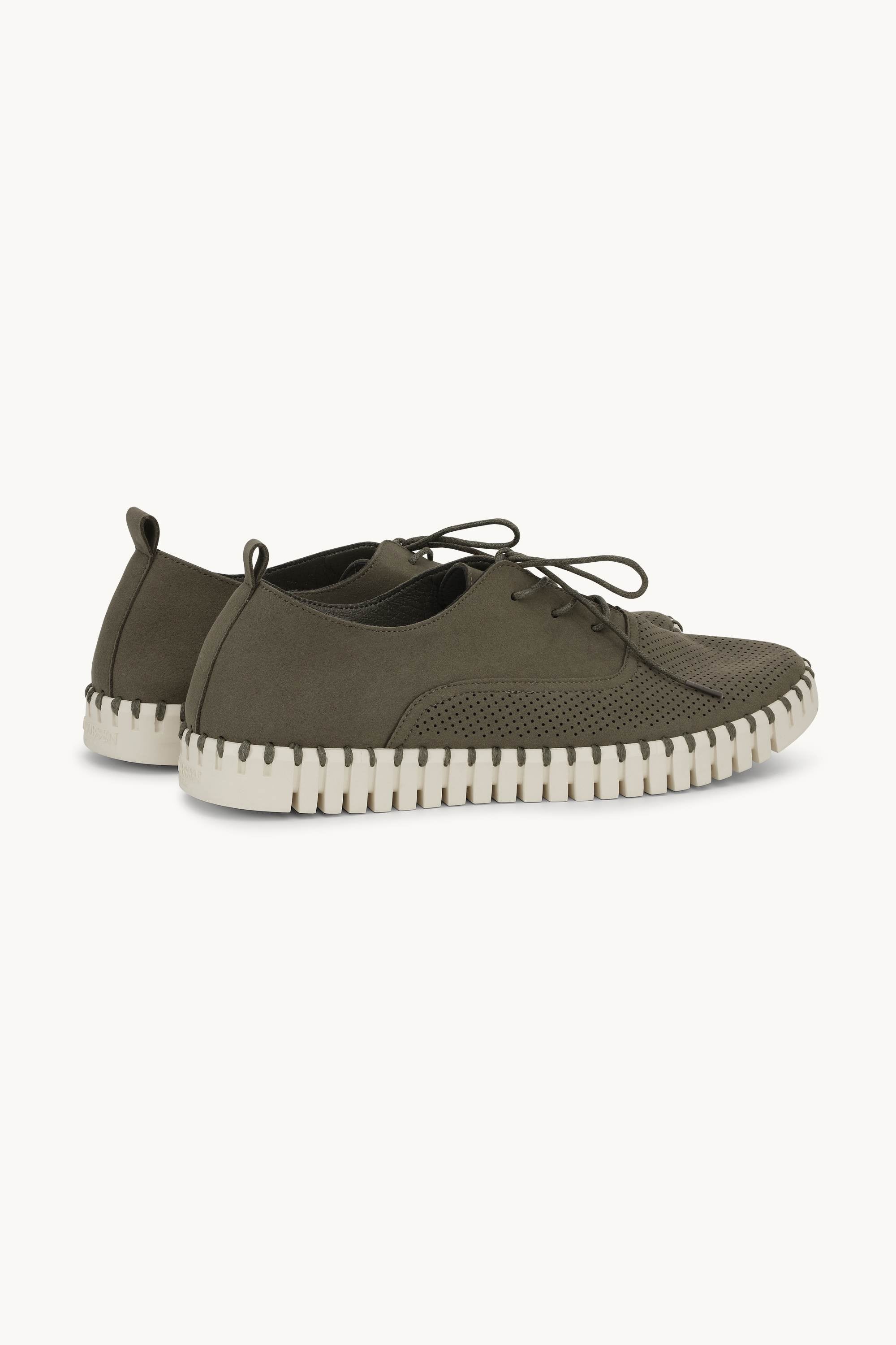 Herresko Med Lisser - Deep Olive Pearled Ivory