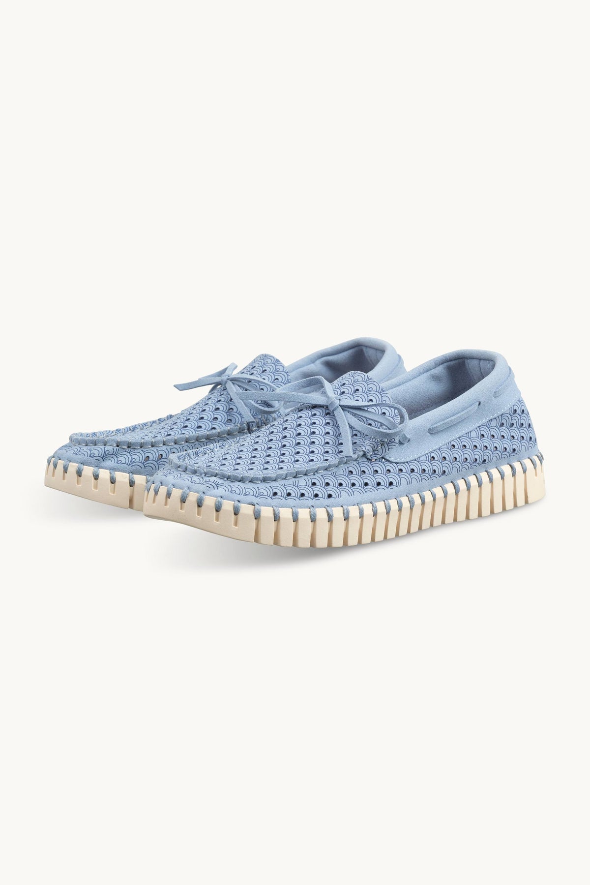 Tulip Sailor Shoe - Cornflower Pearled Ivory