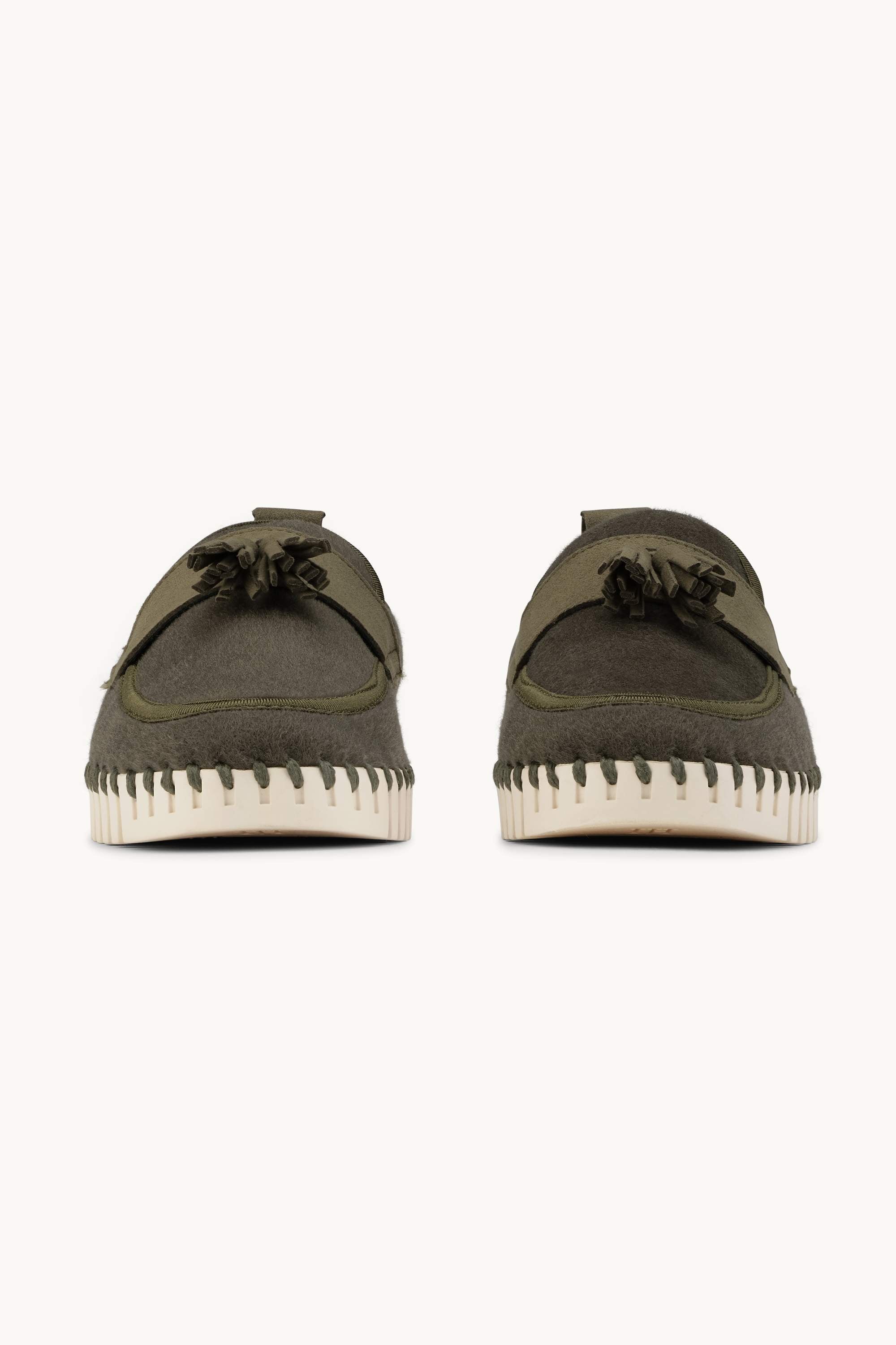 Tulip Wool Loafer - Army Pearled Ivory