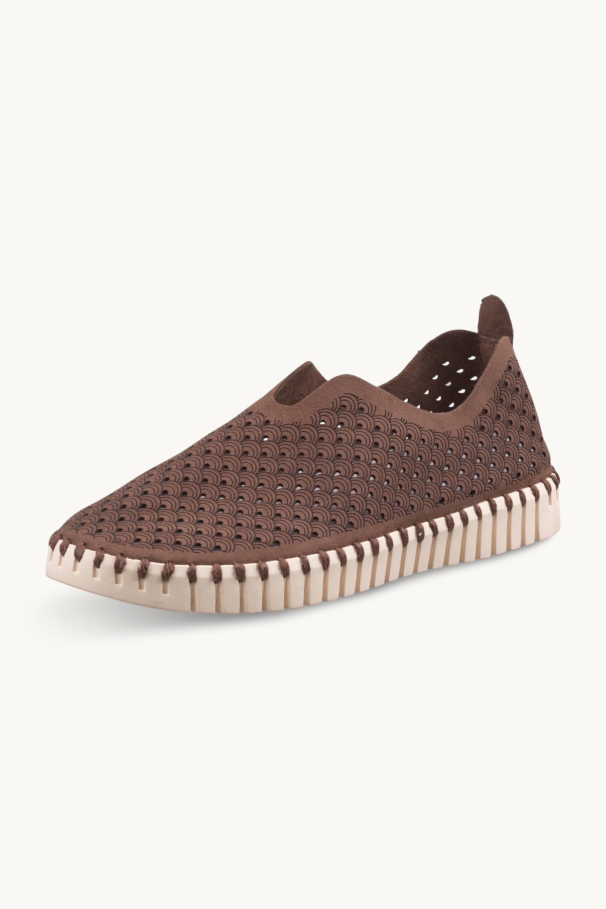 Tulip Sko - Brown Pearled Ivory