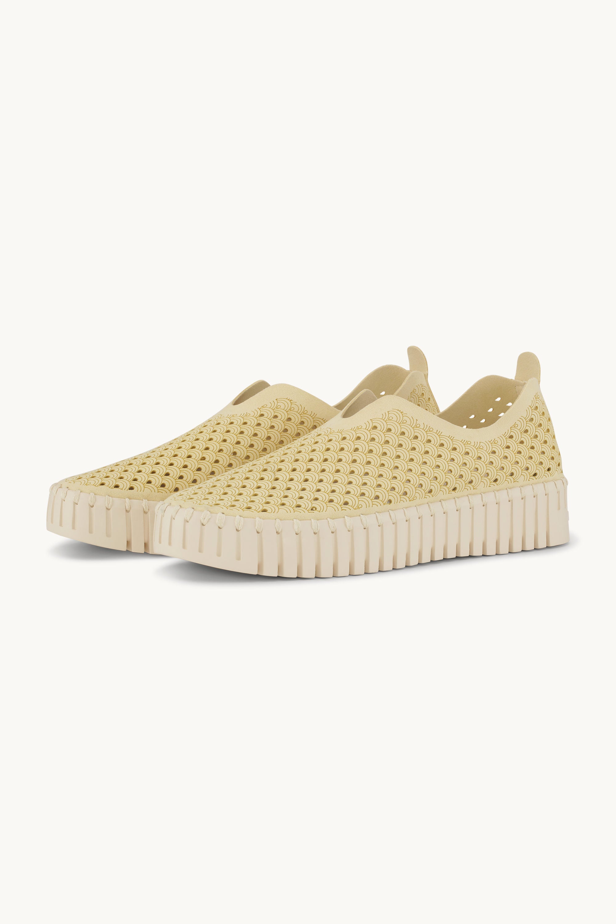 Platform Tulip Sko - Double Cream