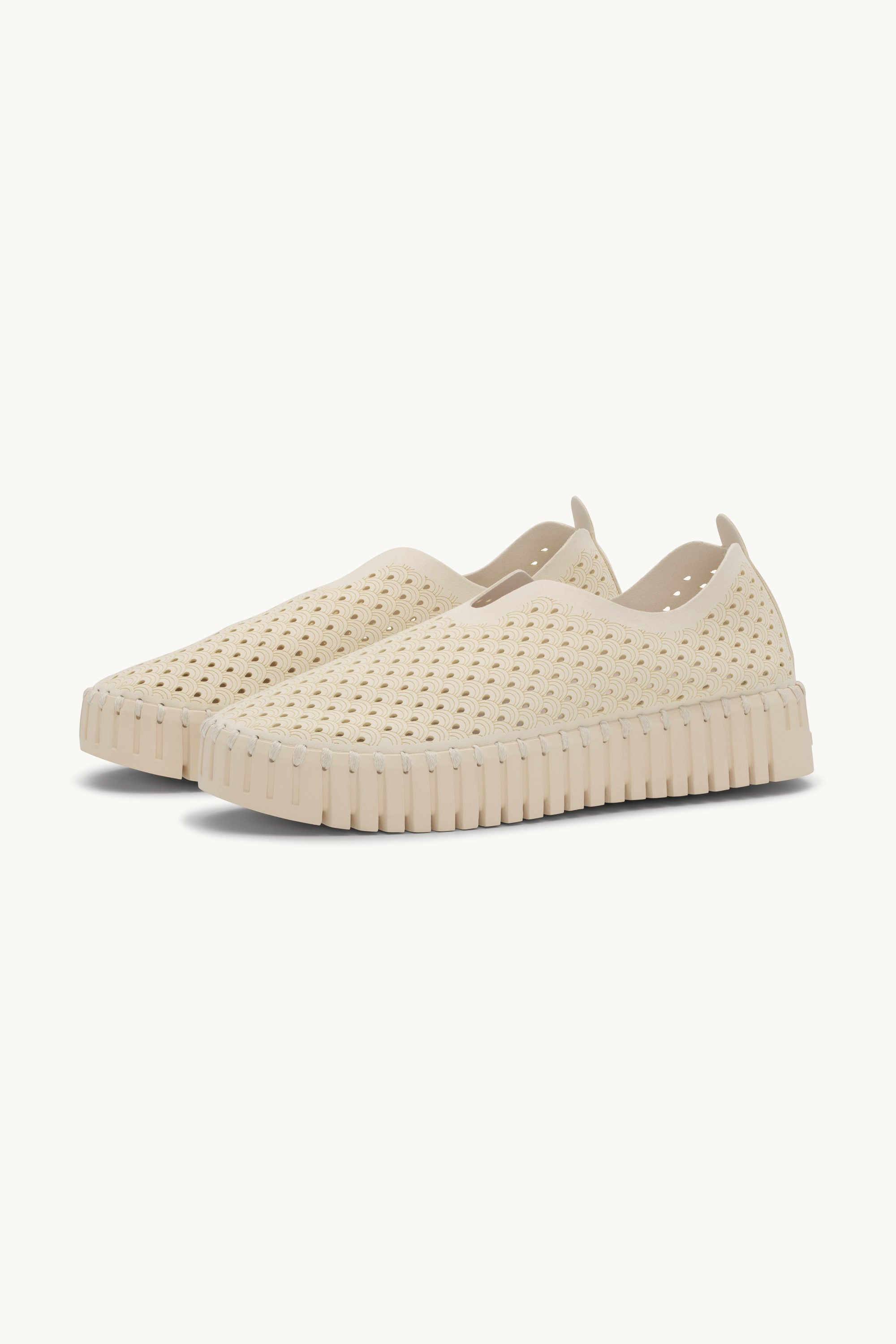 Platform Tulip Sko - Milk Creme