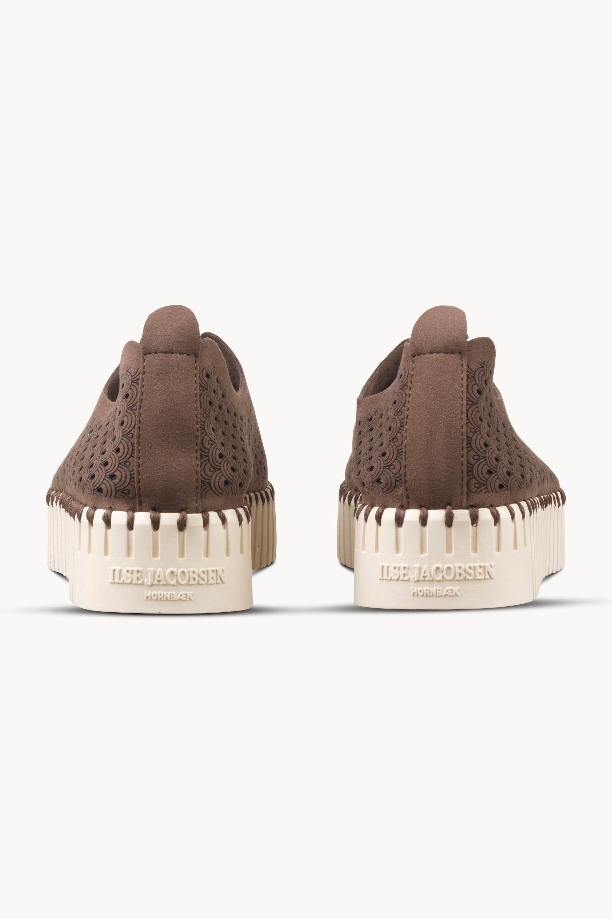 Platform Tulip Sko - Brown Pearled Ivory