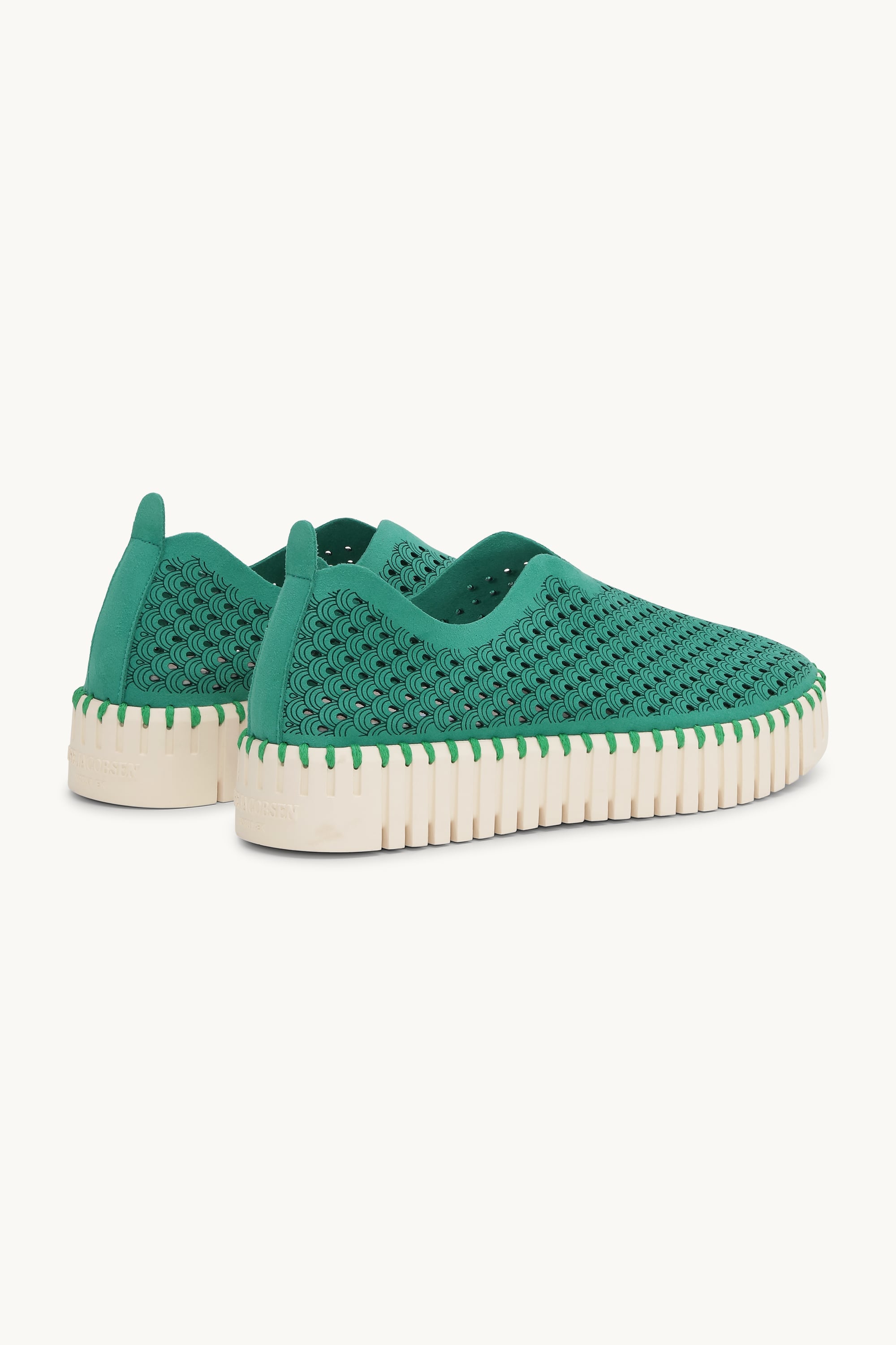 Platform Tulip Sko - Spruce Pearled Ivory