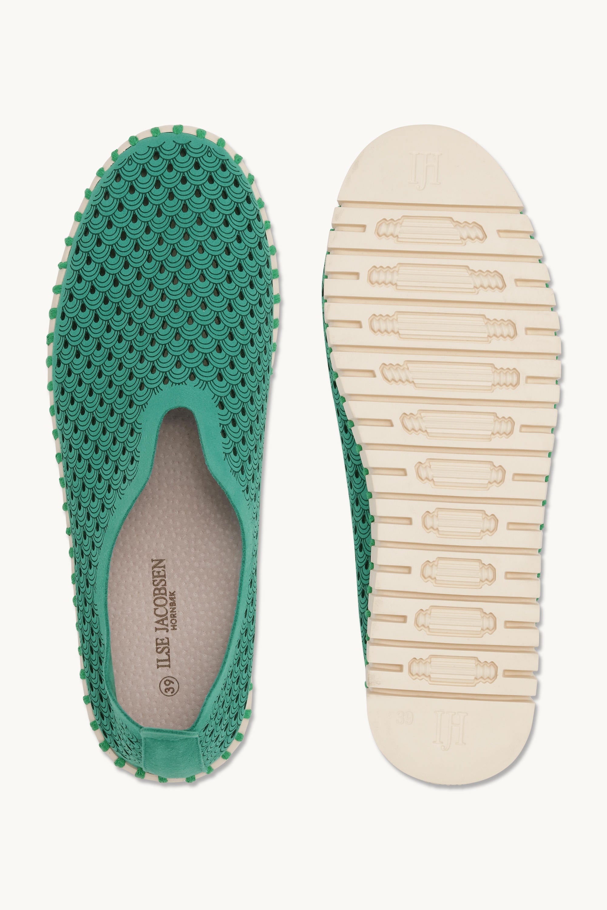 Platform Tulip Sko - Spruce Pearled Ivory