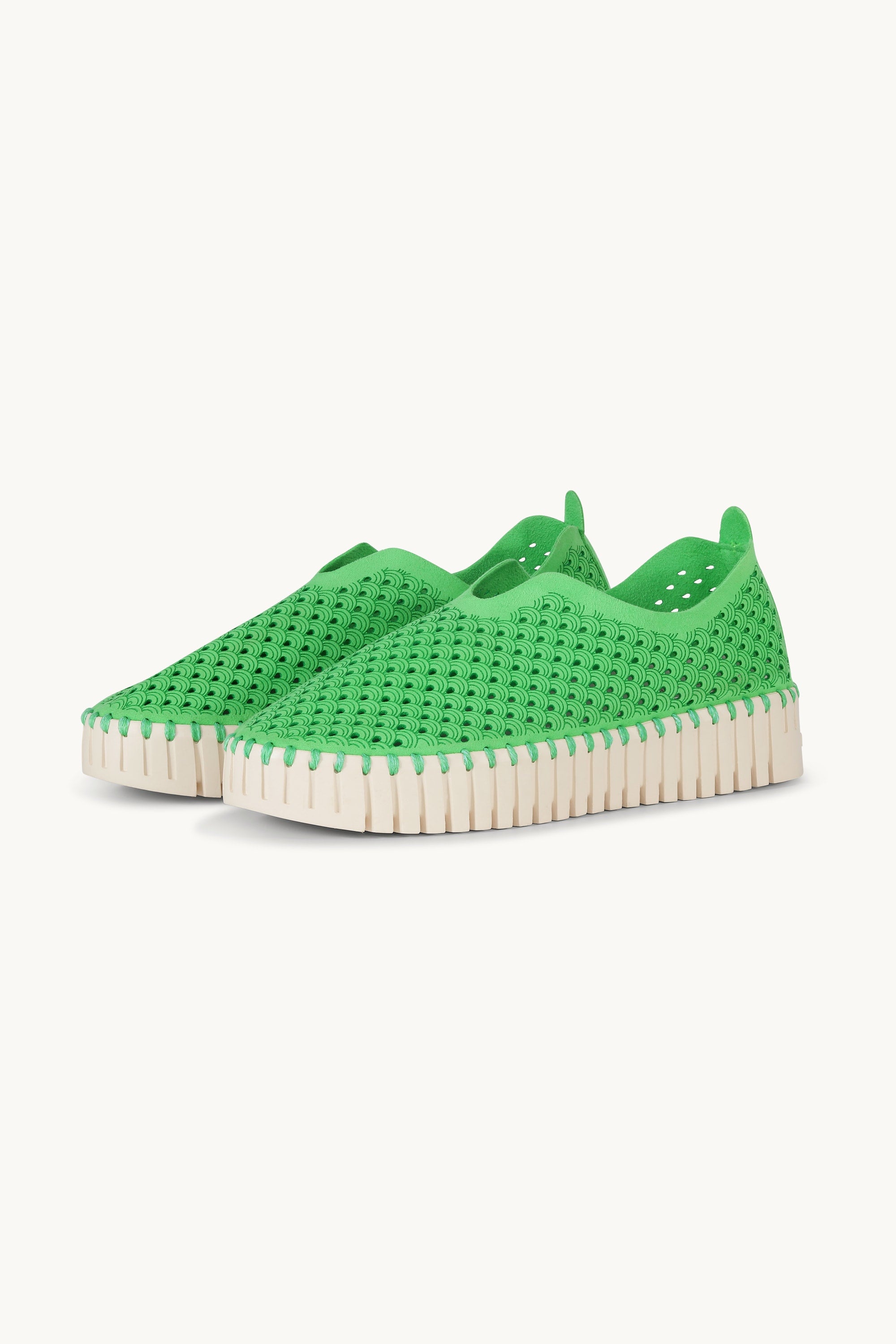 Platform Tulip Sko - Bright Green