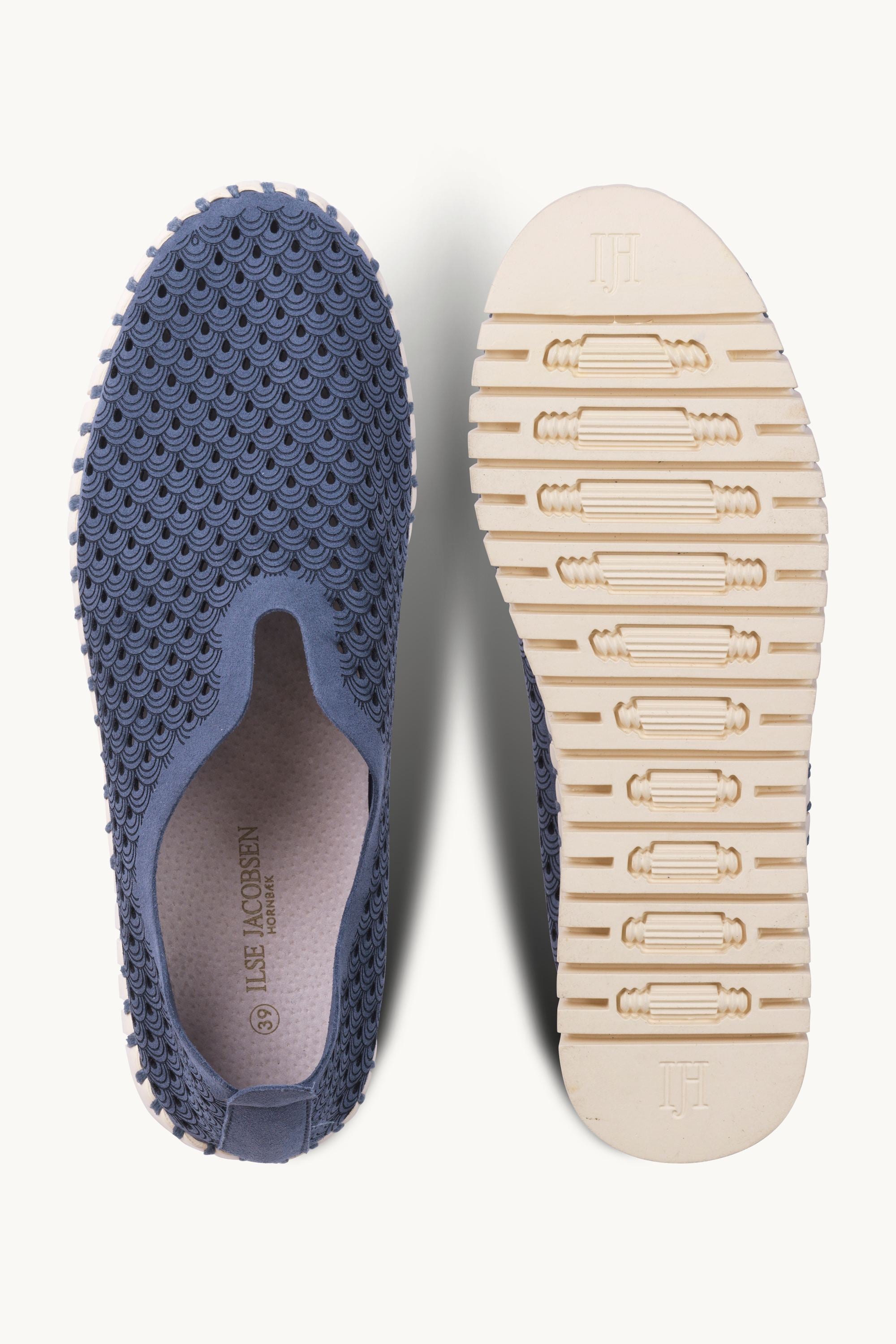 Platform Tulip Sko - Ombre Blue Pearled Ivory
