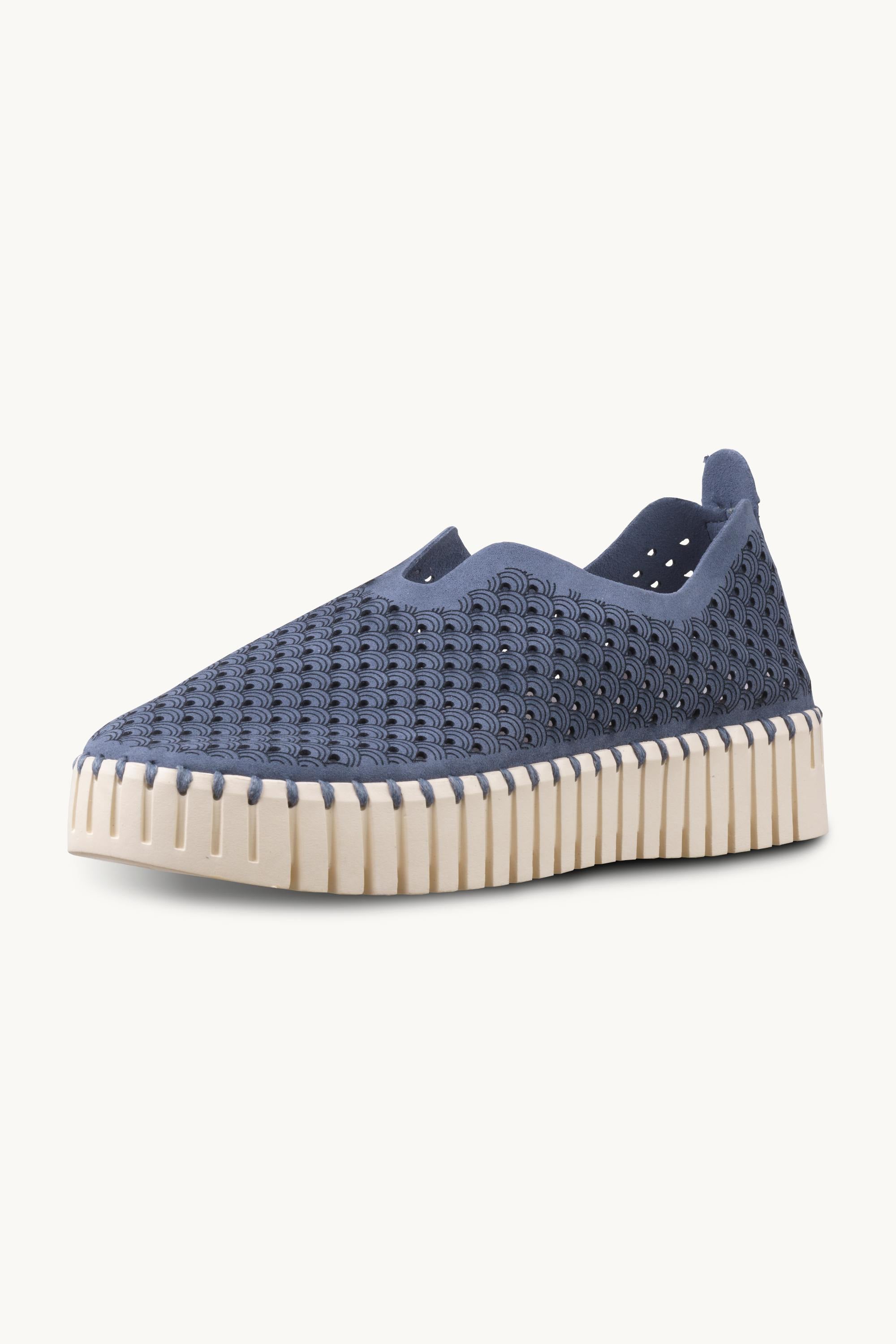 Platform Tulip Sko - Ombre Blue Pearled Ivory