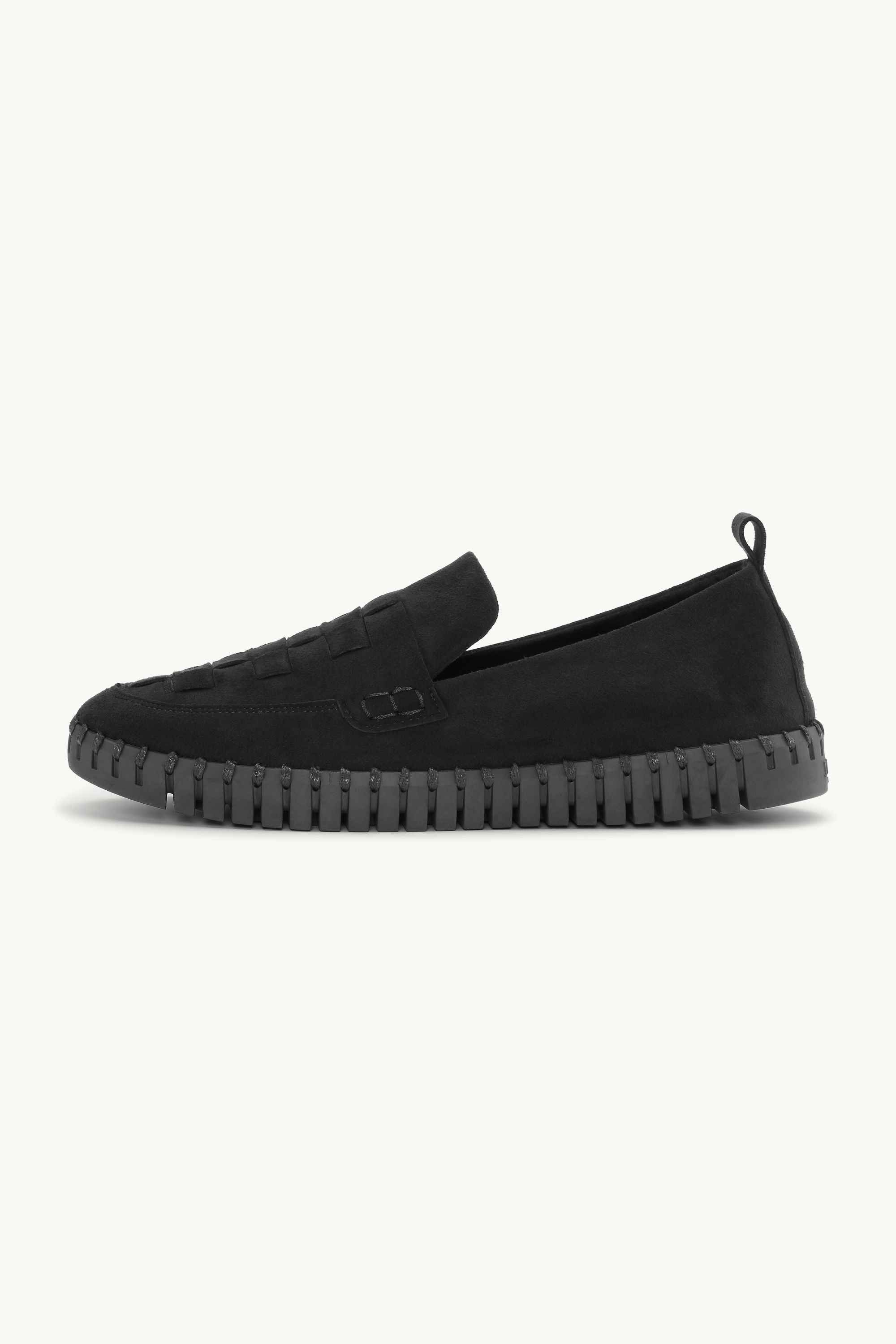 Tulip Braided Loafer - Black Black