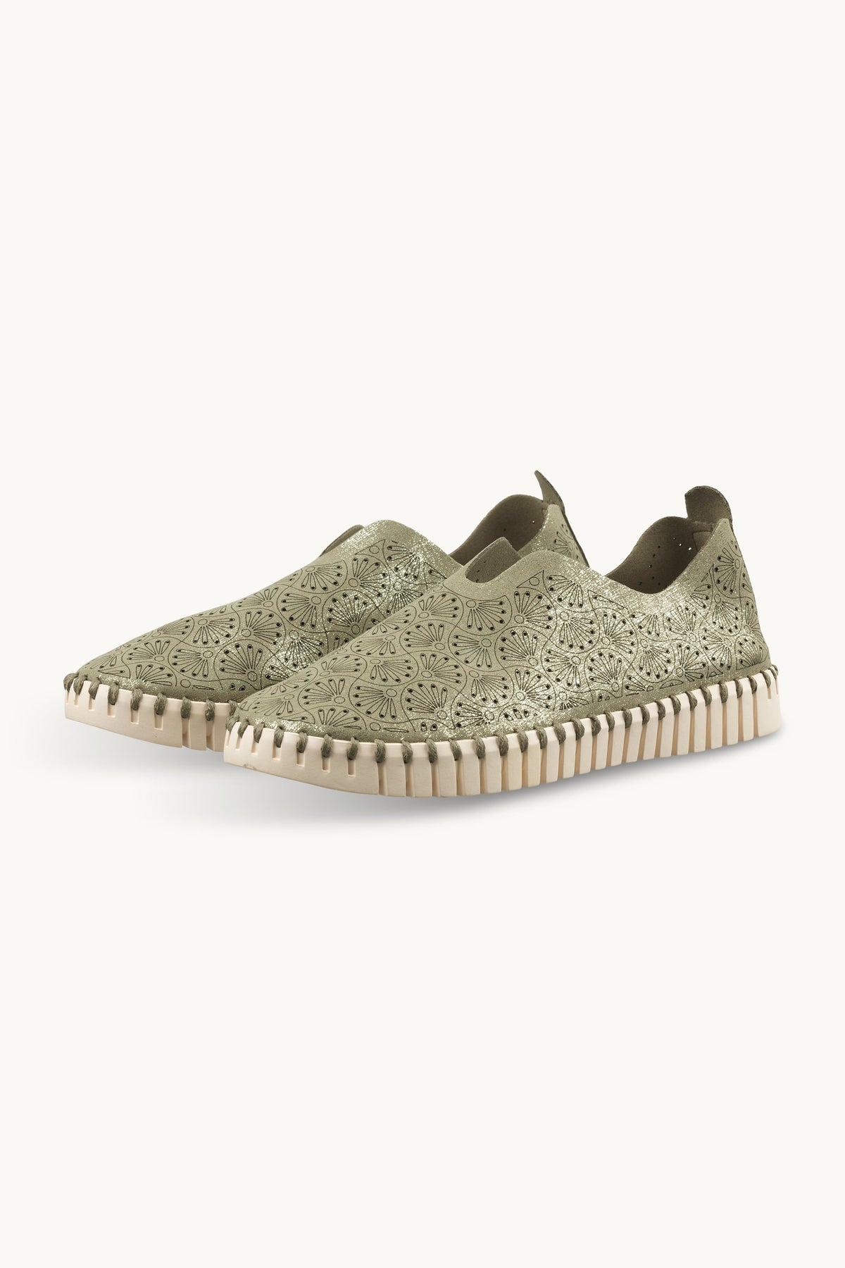Tulip Organic Flat Glitter - Army Pearled Ivory