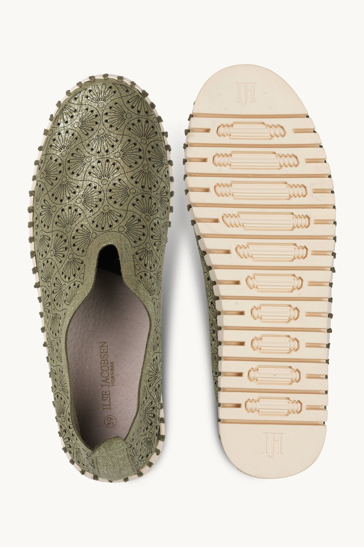 Tulip Organic Flat Glitter - Army Pearled Ivory