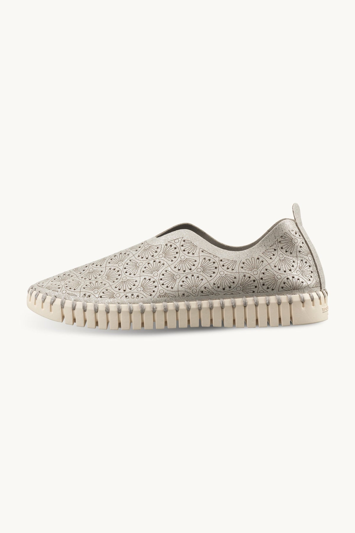 Tulip Organic Flat Glitter - Silver Pearled Ivory
