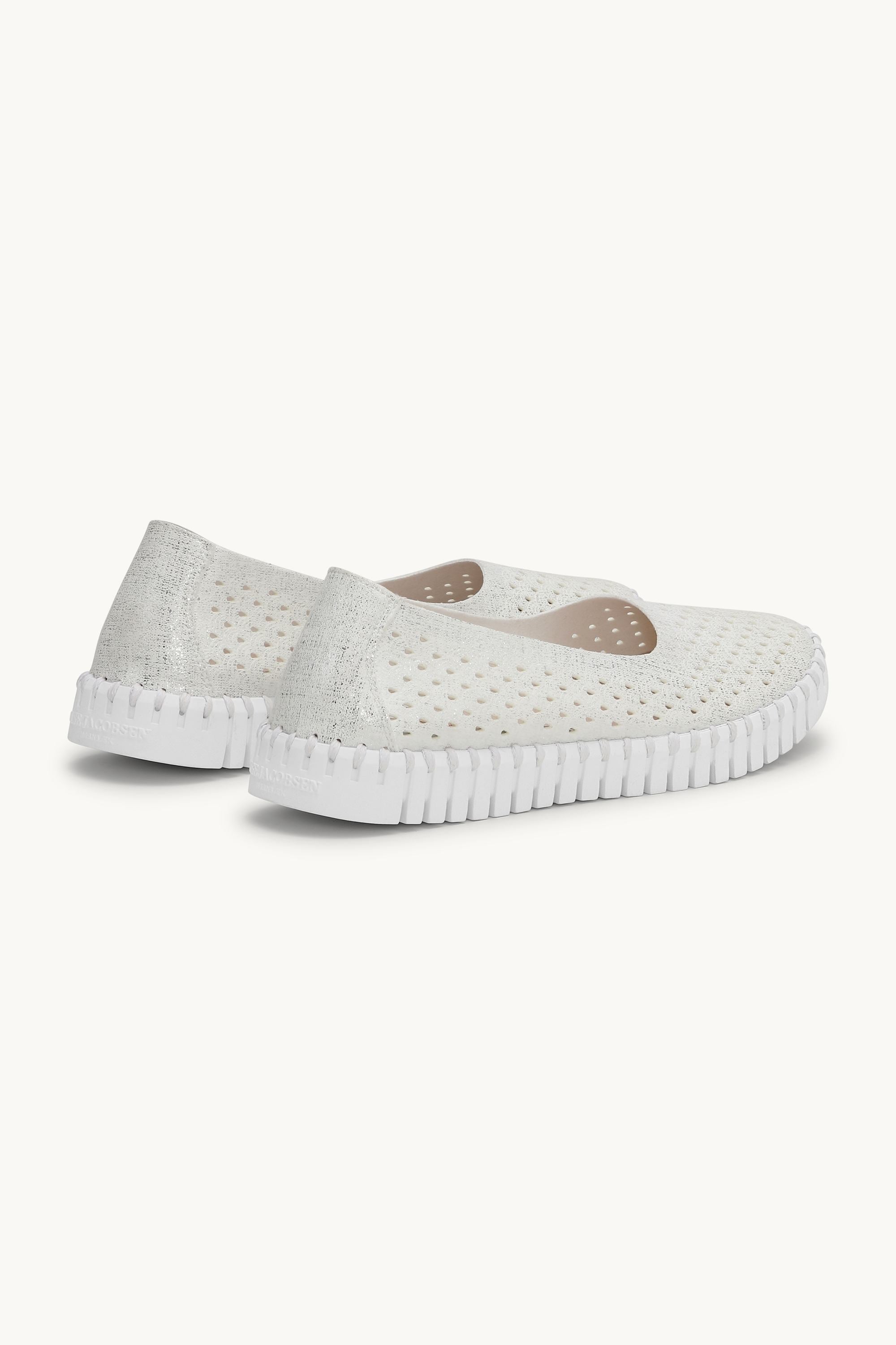 Tulip Sko Glitter - White White