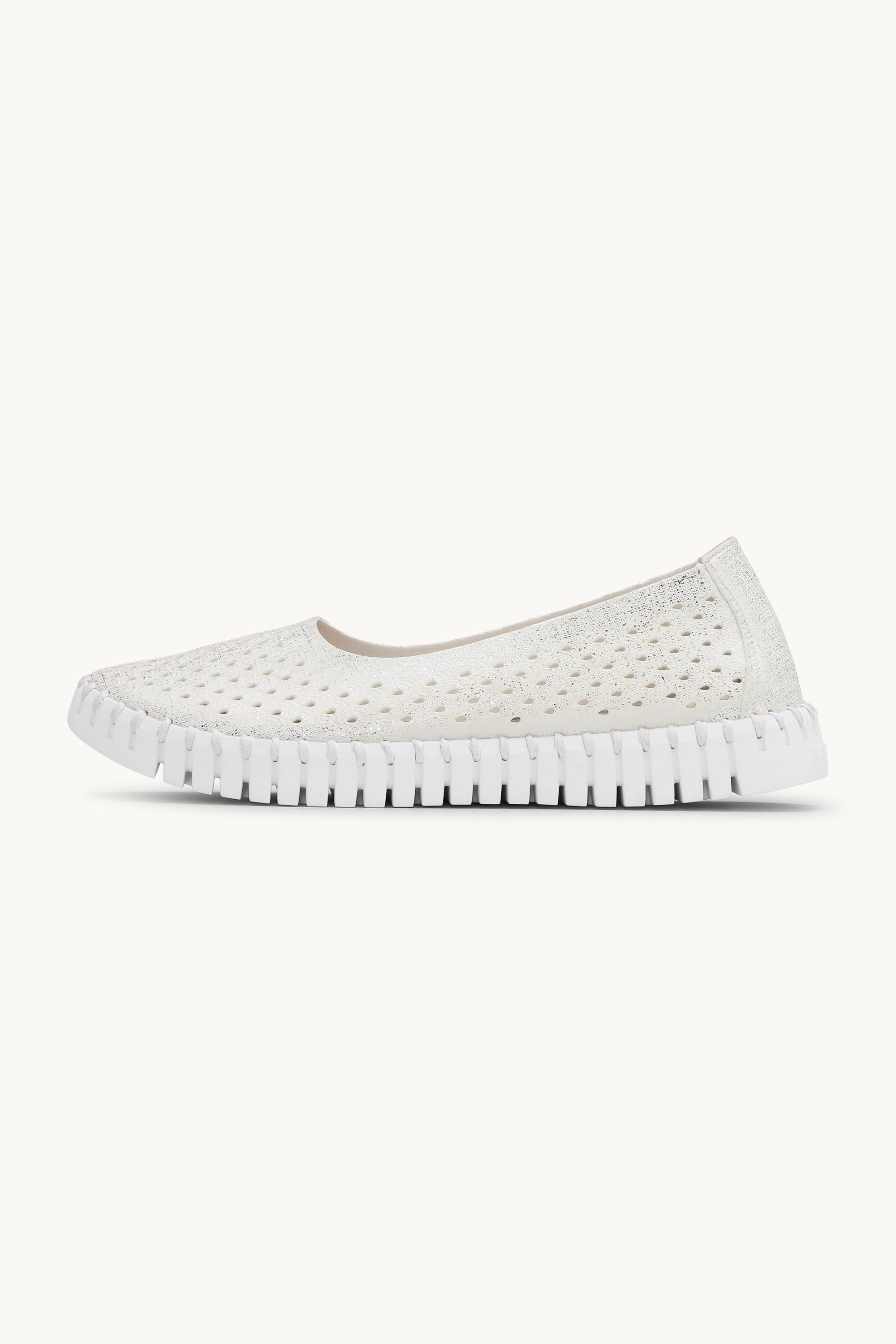Tulip Sko Glitter - White White