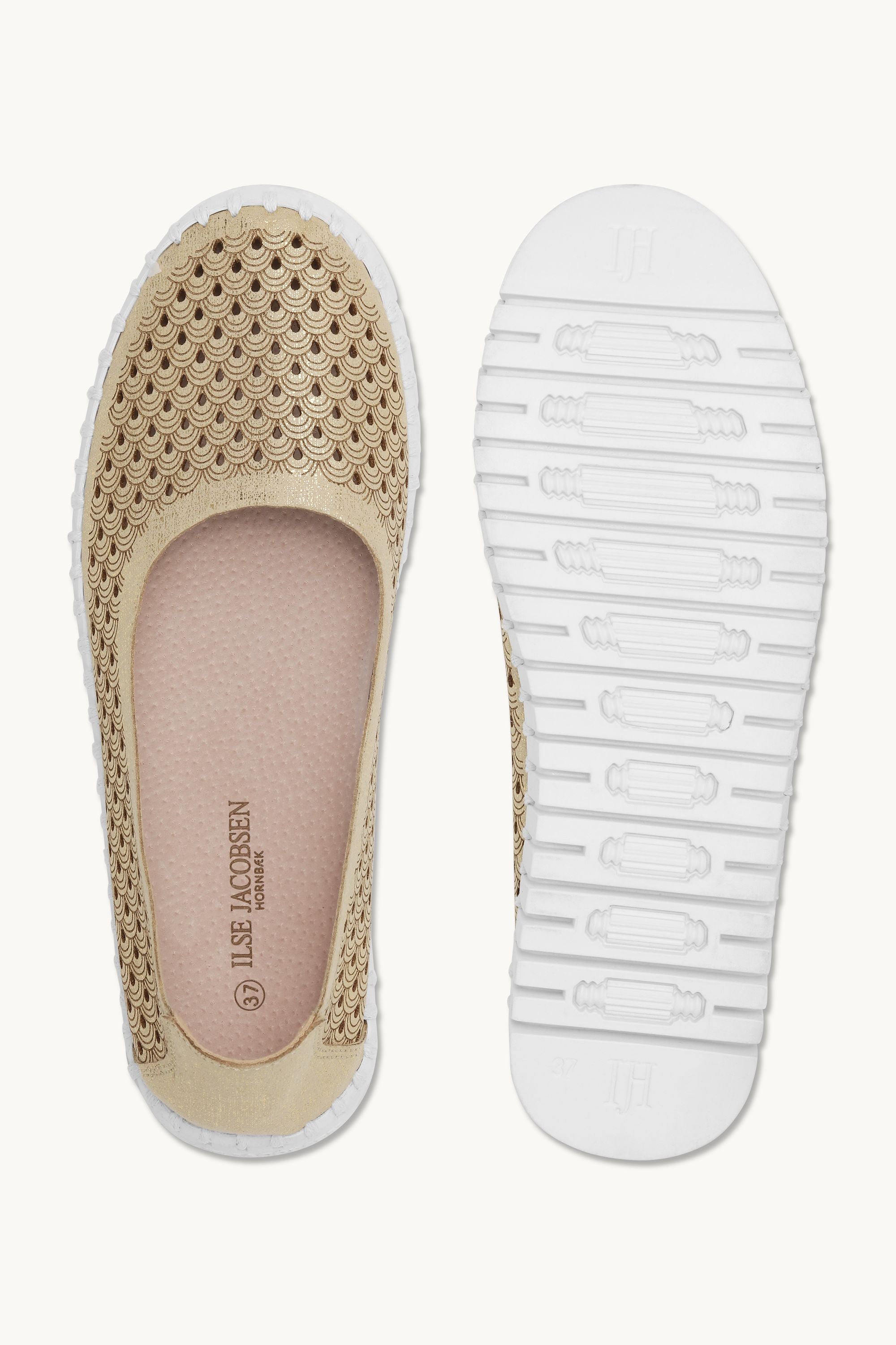 Tulip Sko Glitter - Platin White