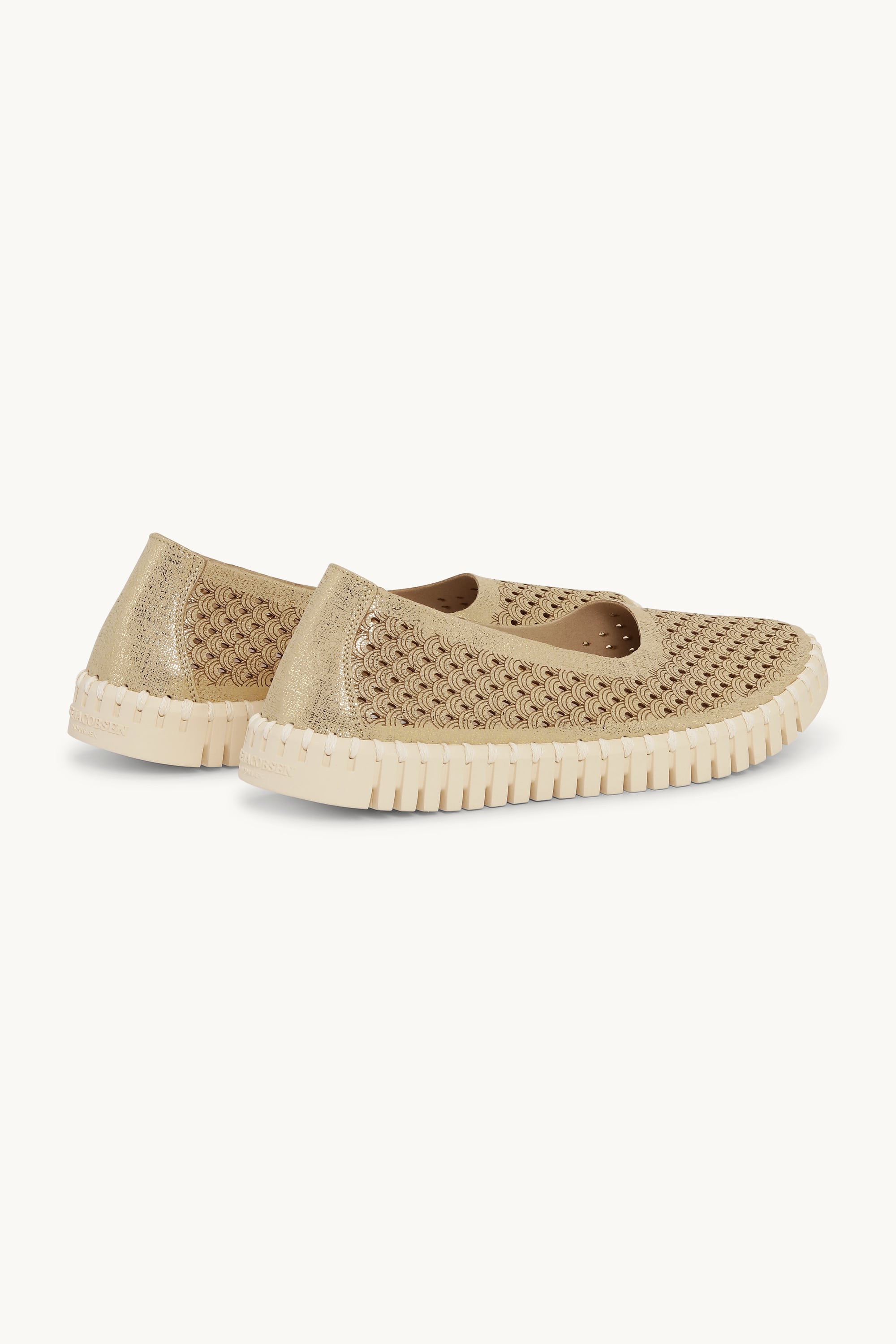 Tulip Sko Glitter - Platin Pearled Ivory