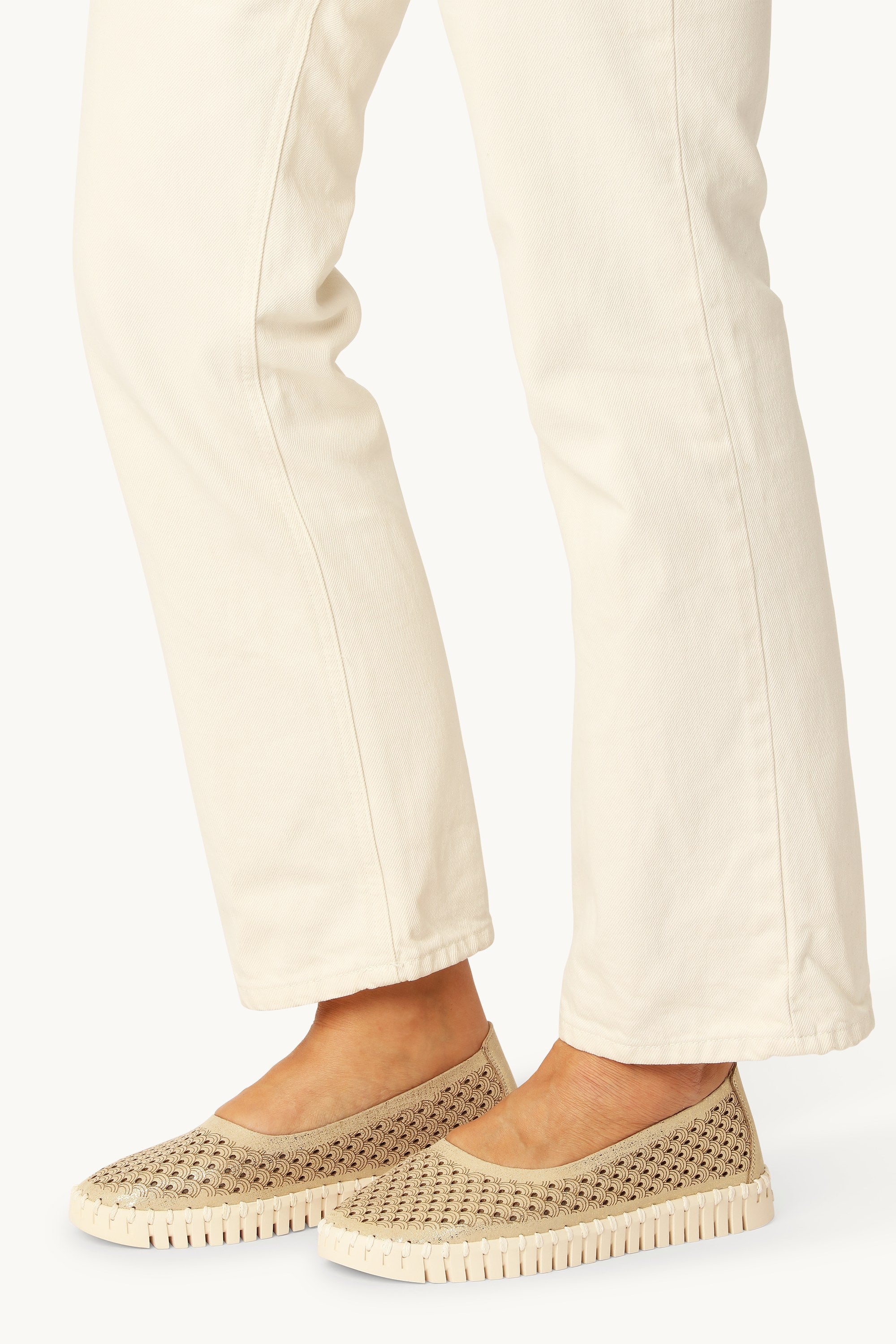 Tulip Sko Glitter - Platin Pearled Ivory
