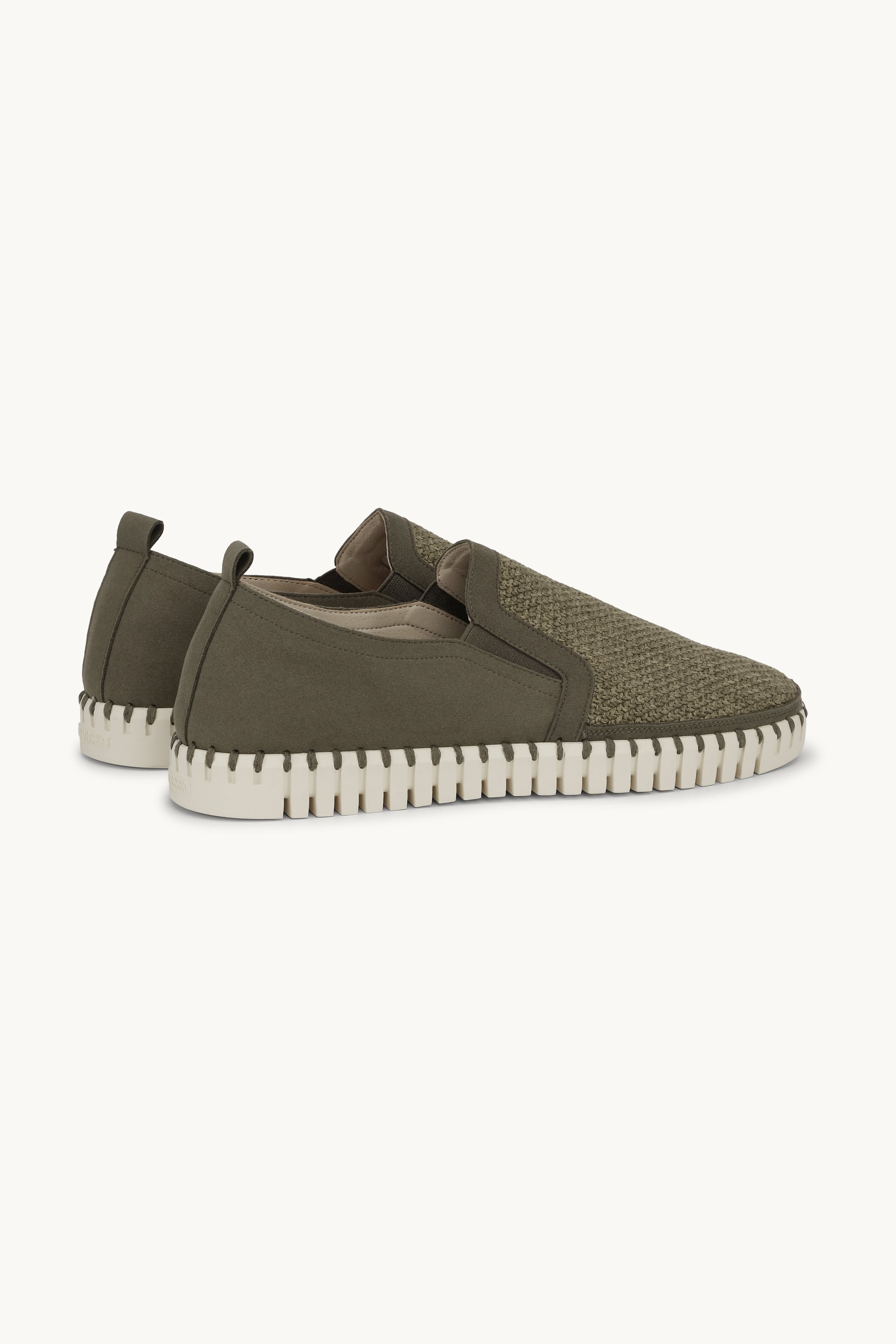 Komfortable Herresko - Deep Olive Pearled Ivory