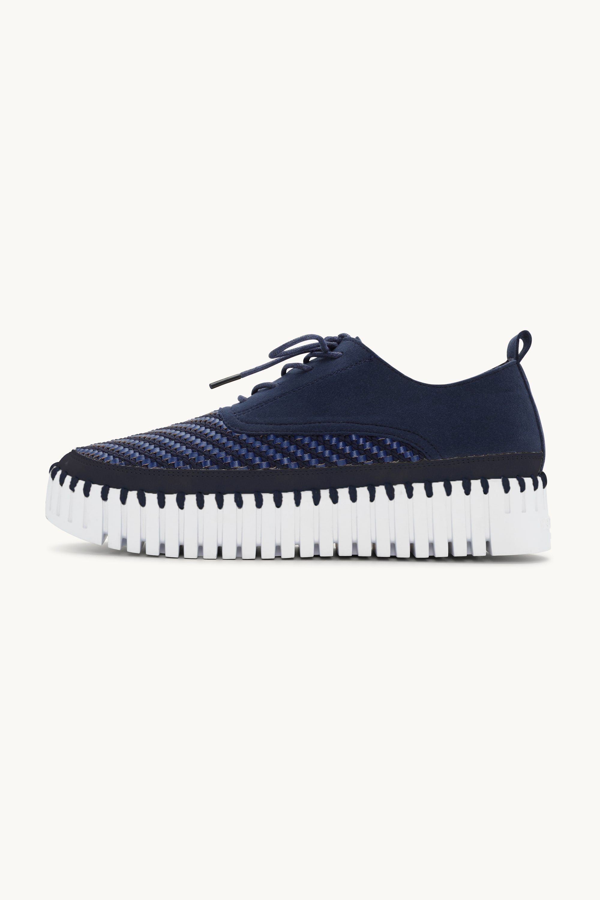 Tulip Sko Med Lisser - Dark Indigo White