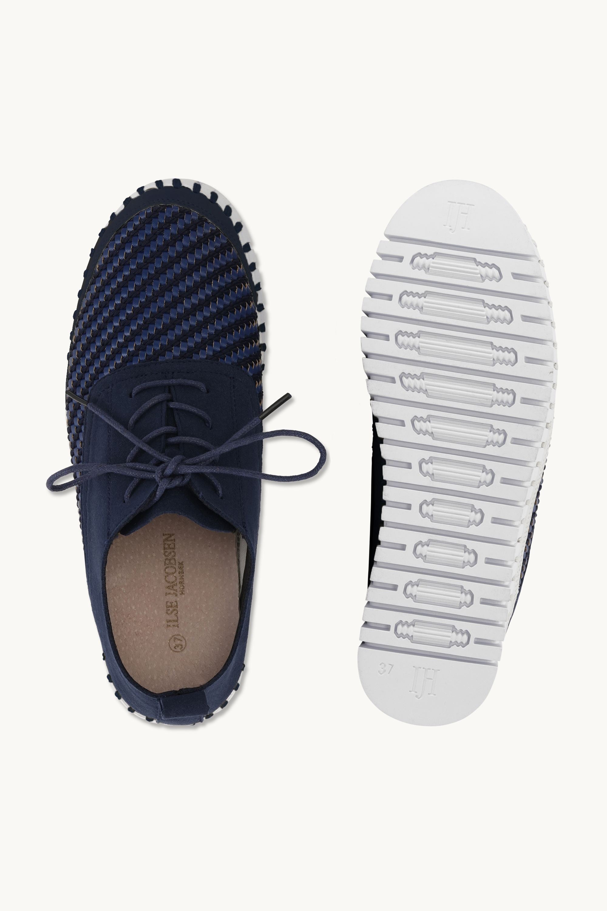 Tulip Sko Med Lisser - Dark Indigo White