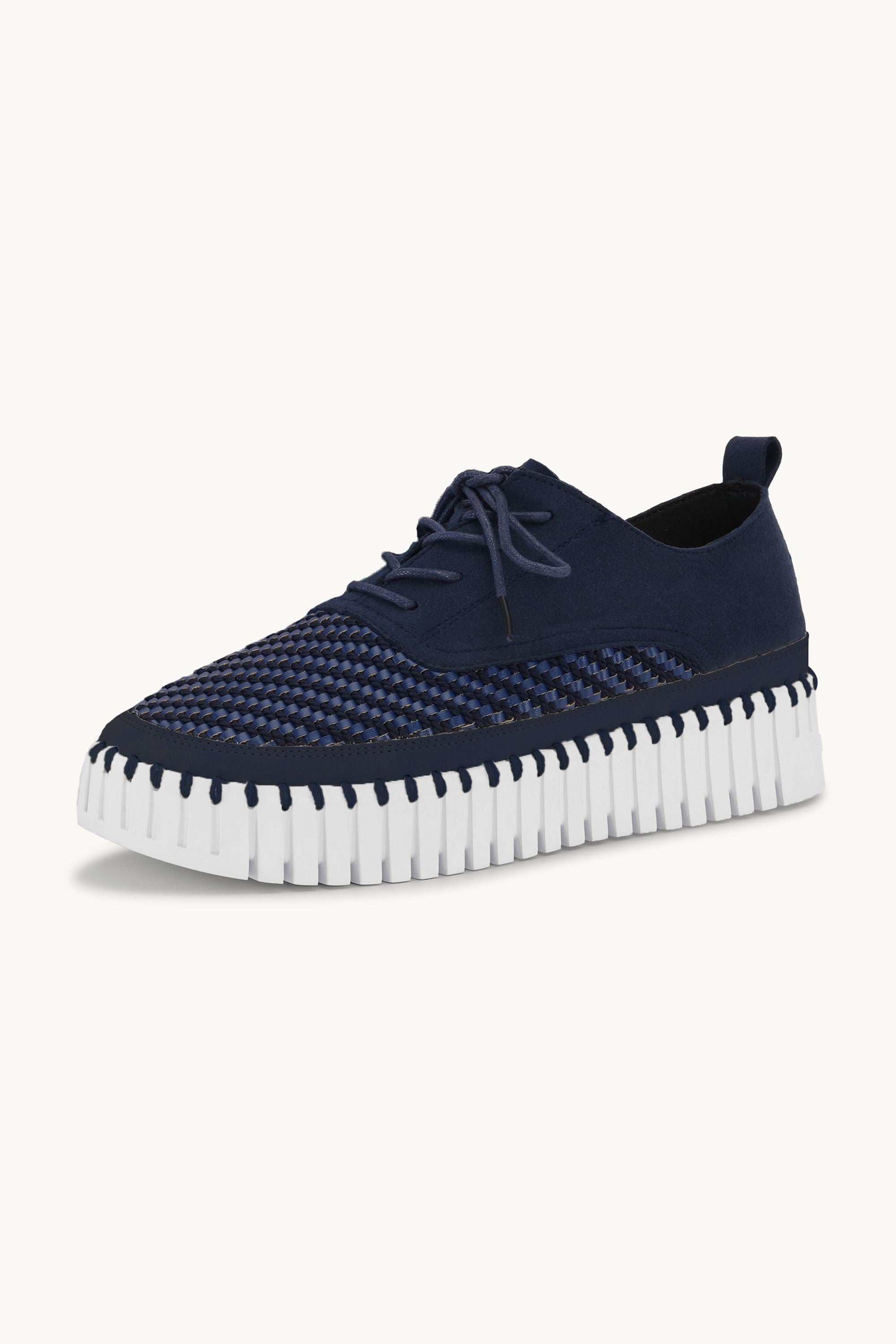 Tulip Sko Med Lisser - Dark Indigo White