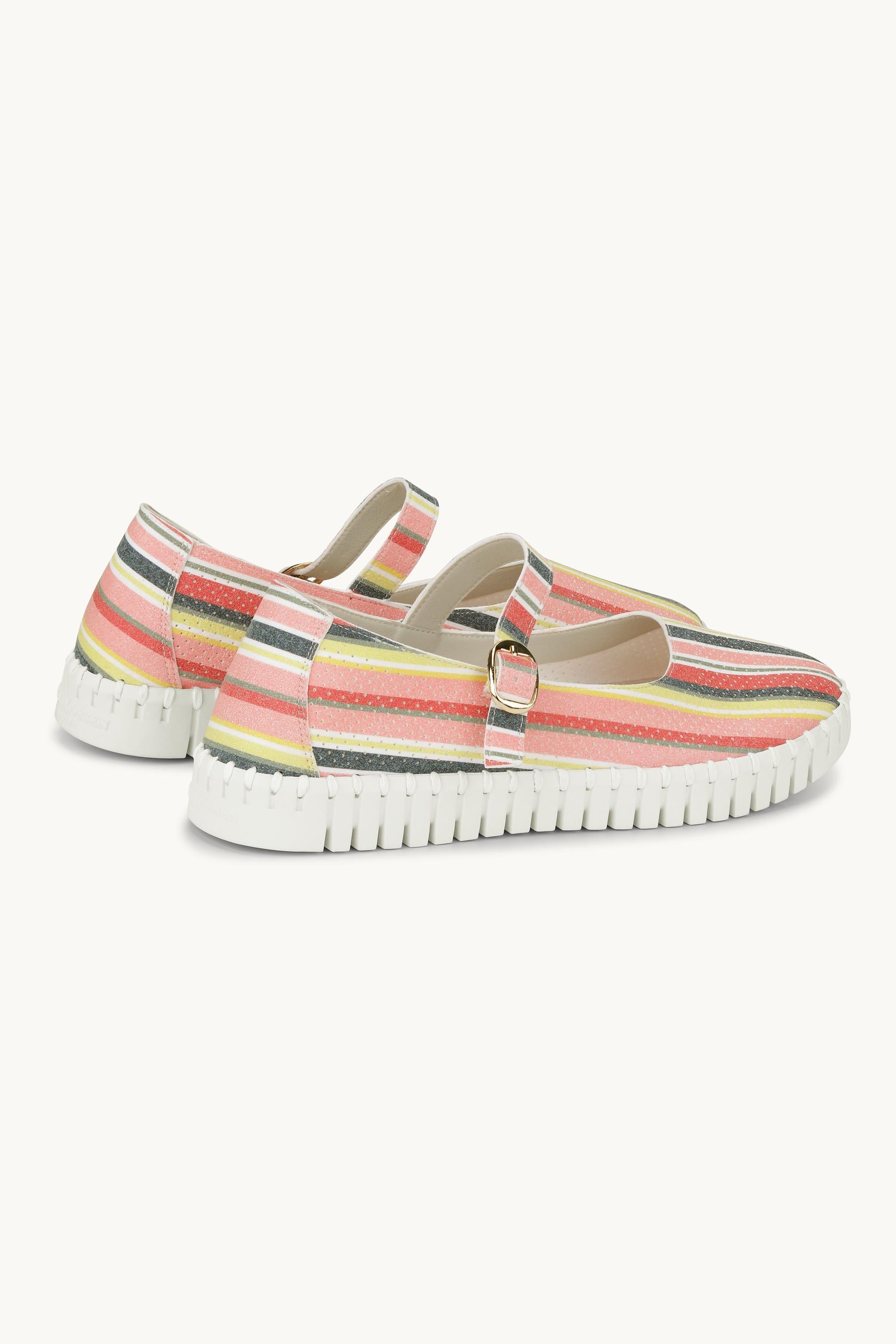 Ballerina Stripet - Peach Bud White