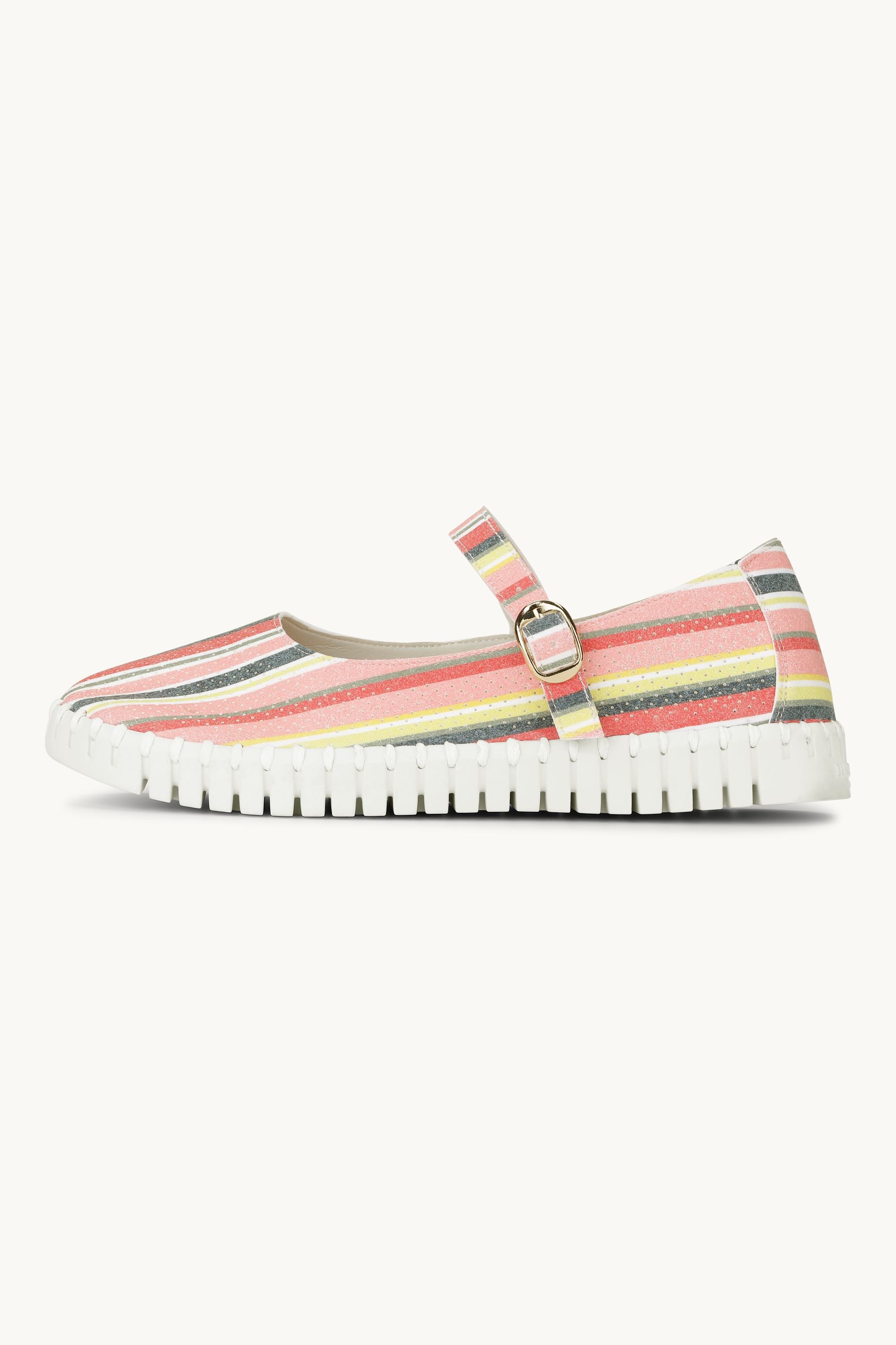 Ballerina Stripet - Peach Bud White