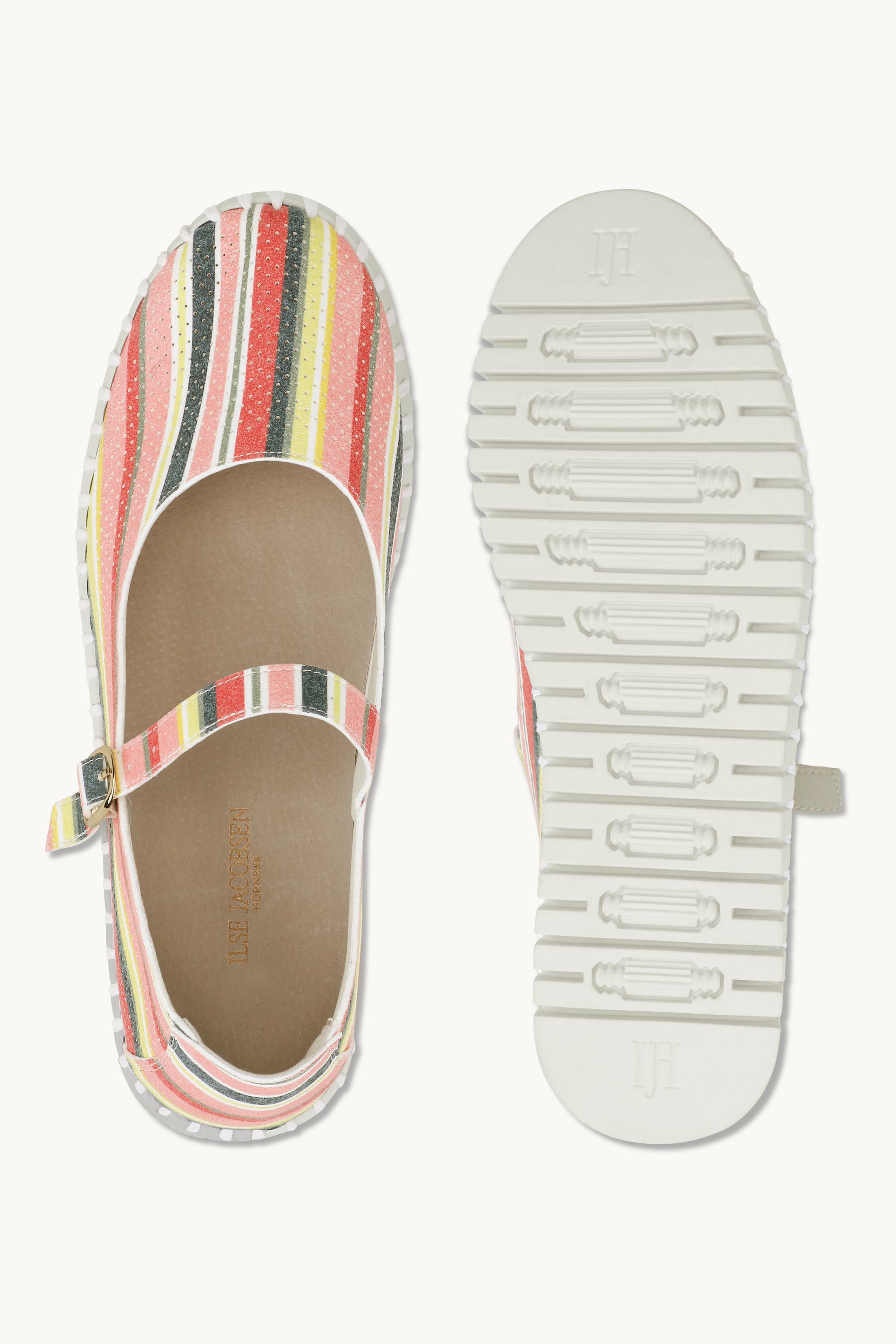 Ballerina Stripet - Peach Bud White