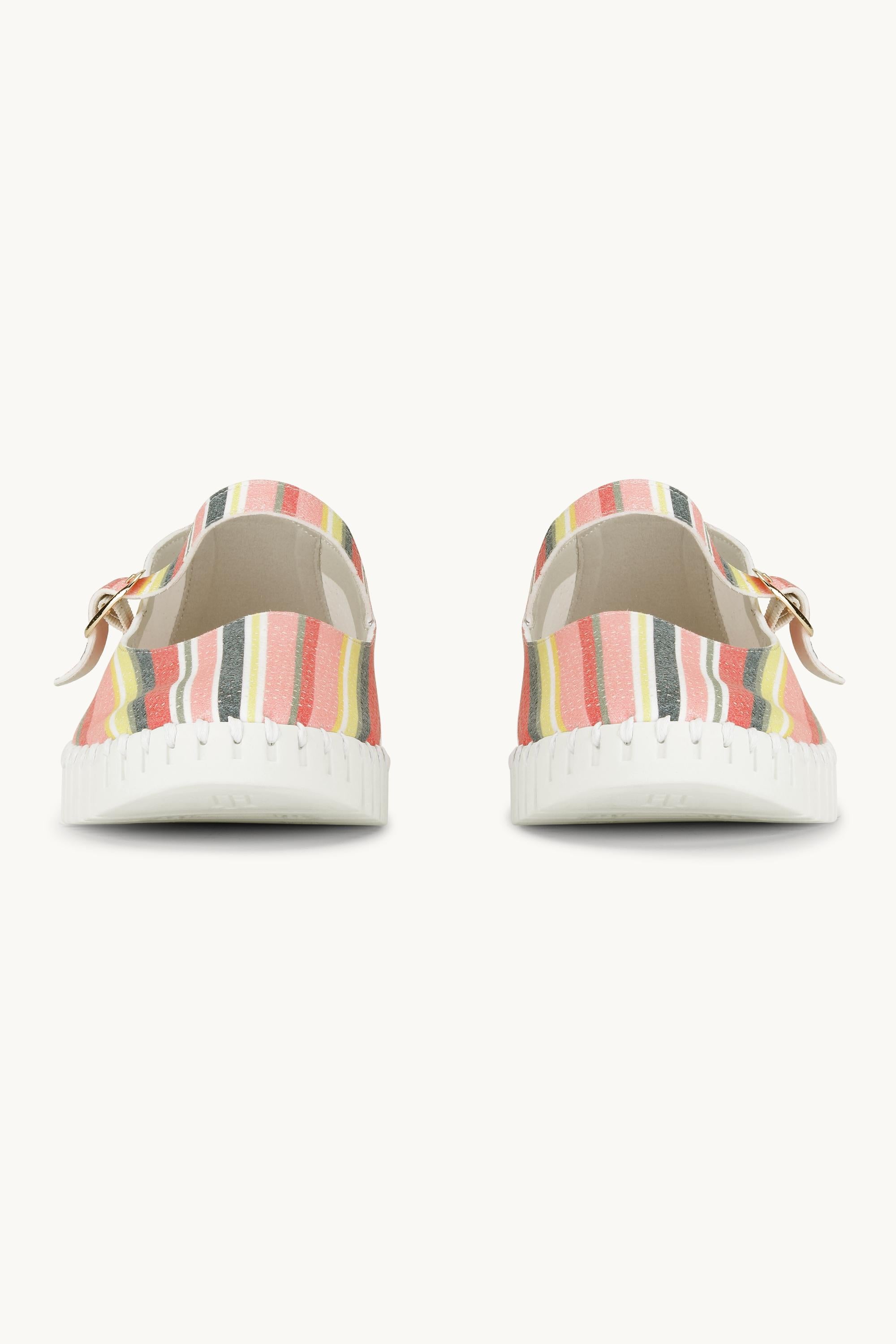 Ballerina Stripet - Peach Bud White