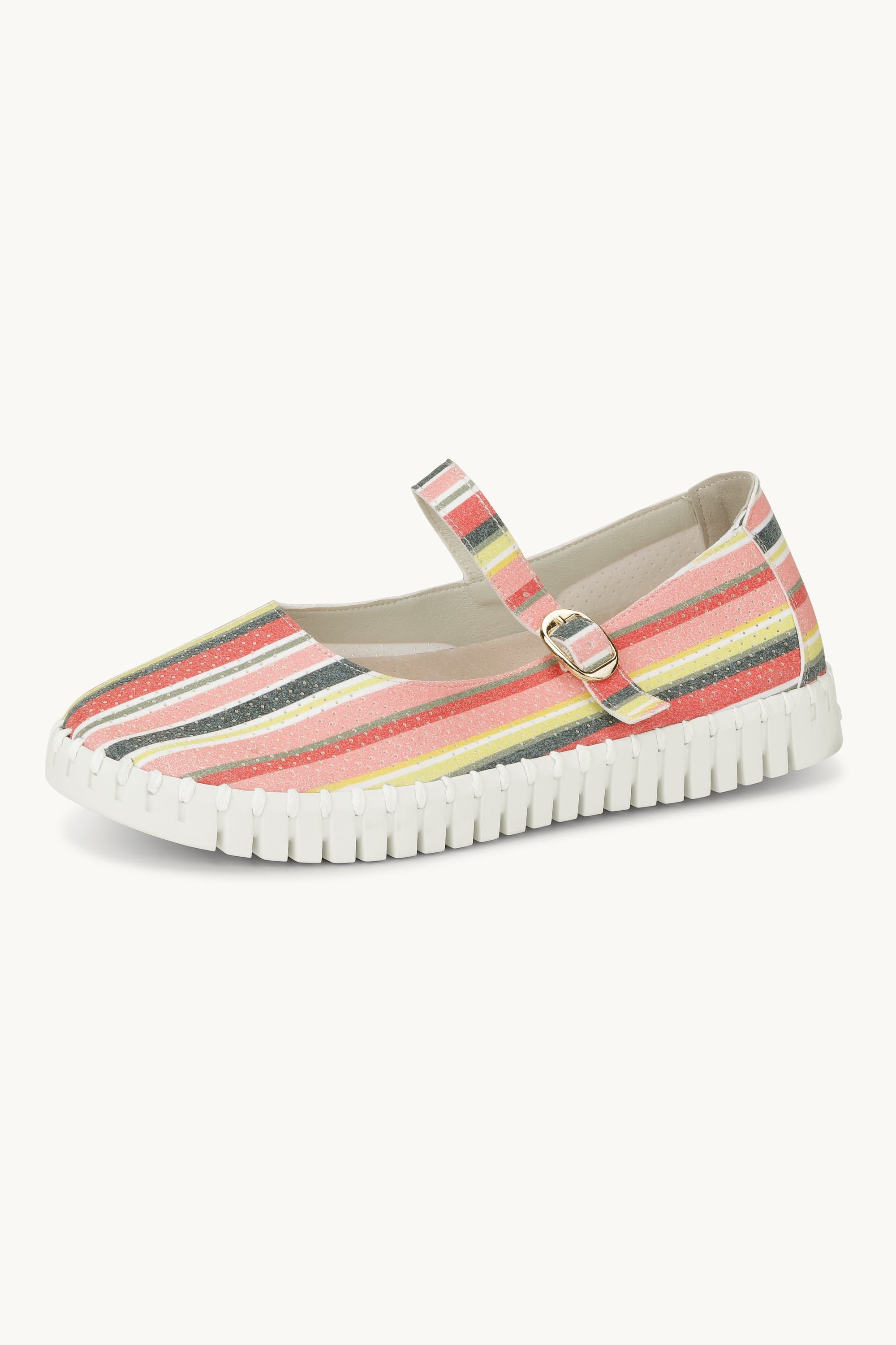 Ballerina Stripet - Peach Bud White